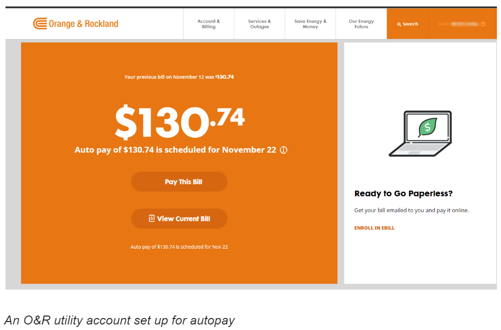 An Or Utility Account Set Up For Autopay An Or Utility Account Set Up For Autopay