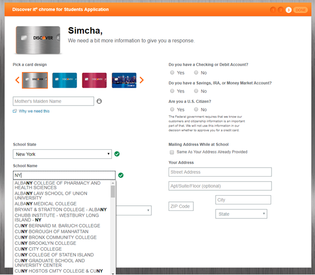 Discover It Form Student Application. Discover It Form Student Application.