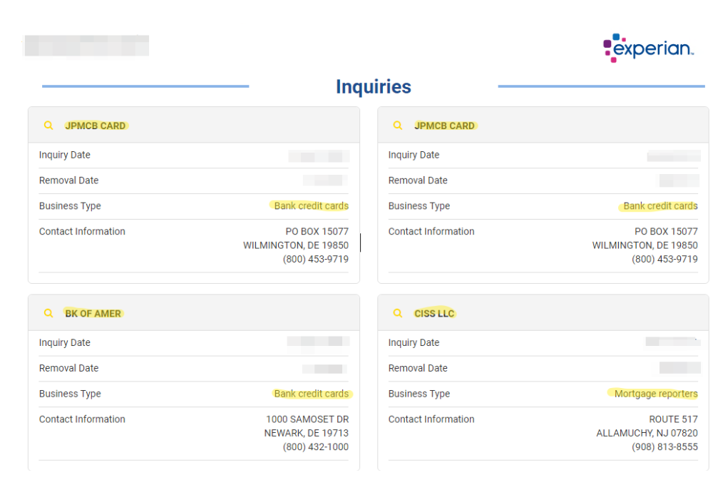 Inquiry Sample Sheets