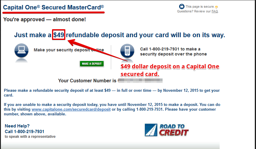 Snapshot of Capital One® website.